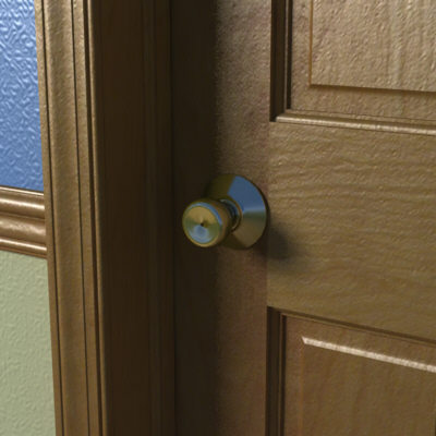3d door nob trim - Door with nob and trim by Naceman